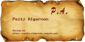 Peitz Algernon névjegykártya